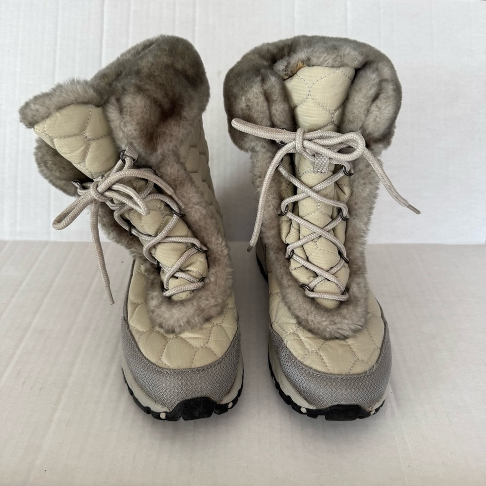 L.L.Bean Quilted Faux Fur Trim Winter Boots
